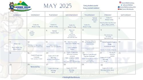 May 2025 Calendar of Events